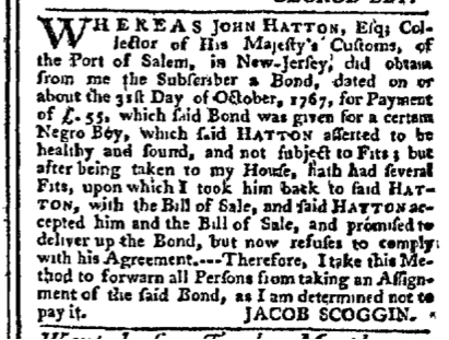 Dec 14 - Pennsylvania Chronicle Slavery 1