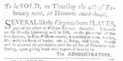 Dec 24 - Virginia Gazette P&D Slavery 7