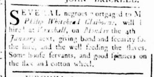 Dec 24 - Virginia Gazette Rind Slavery 2