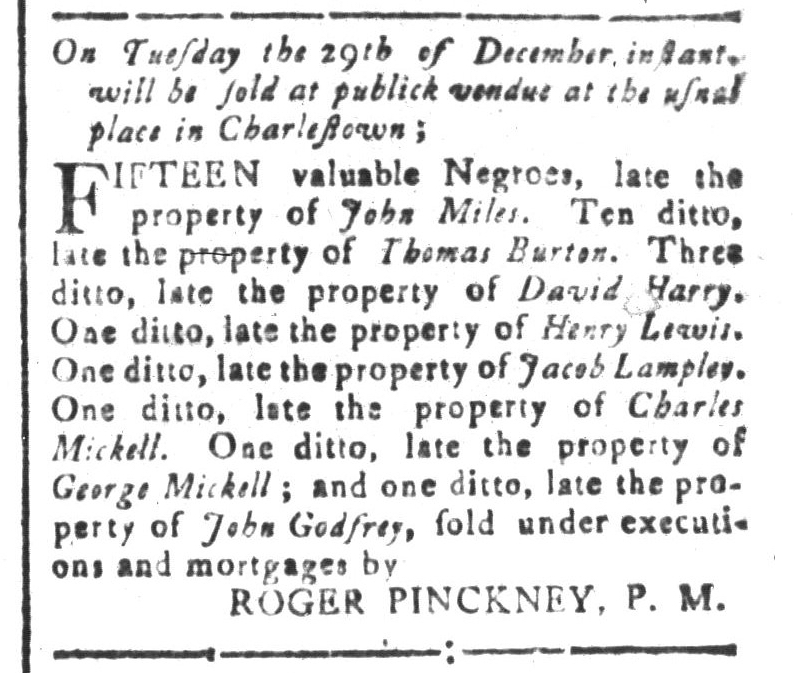 Dec 25 - South-Carolina and American General Gazette Slavery 8