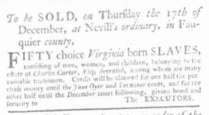 Dec 3 - Virginia Gazette Slavery 5