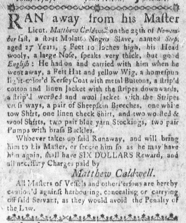 Dec 31 - Massachusetts Gazette Slavery 1