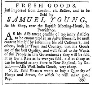 Nov 21 - 11:21:1767 Providence Gazette