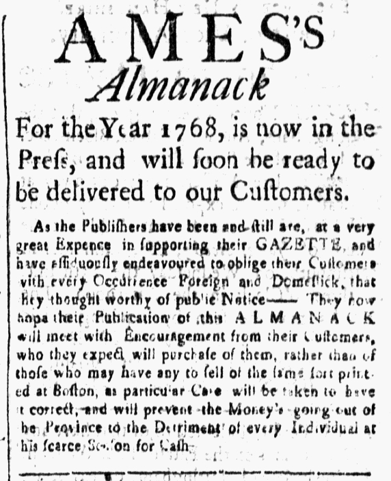 Nov 22 - 11:20:1767 New-Hampshire Gazette