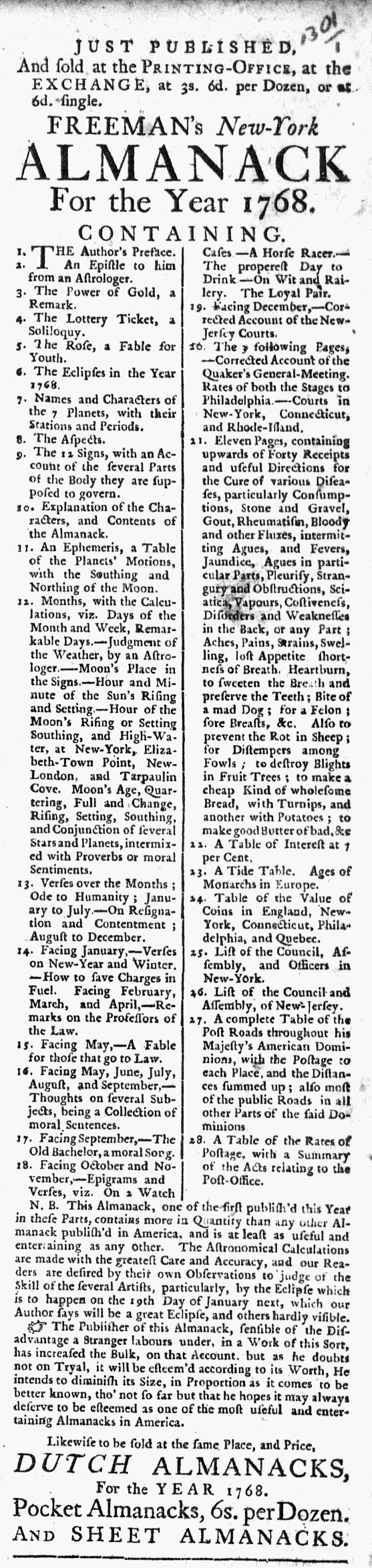 Dec 10 - 12:10:1767 New-York Journal