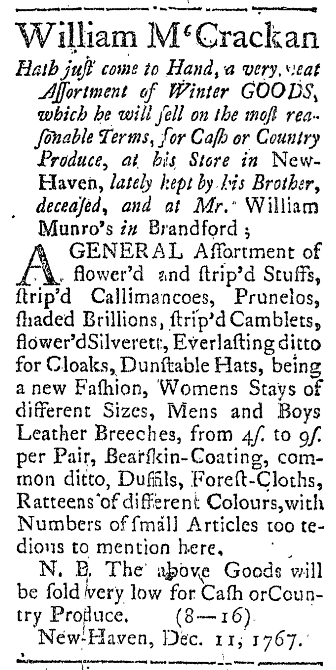 Dec 25 - 12:25:1767 Connecticut Journal