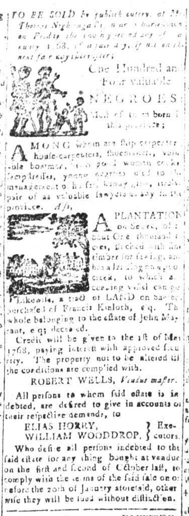 Jan 1 - South-Carolina and American General Gazette Slavery 11