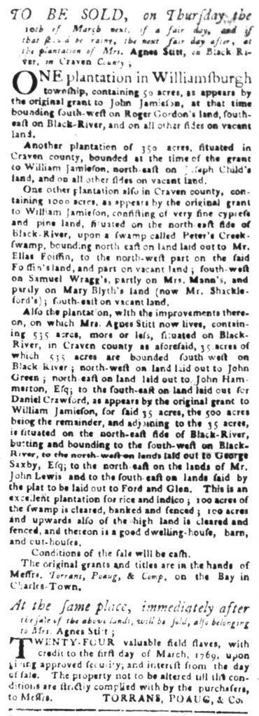 Feb 1 - South Carolina Gazette Slavery 2