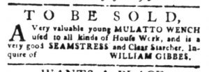 Feb 1 - South Carolina Gazette Slavery 3