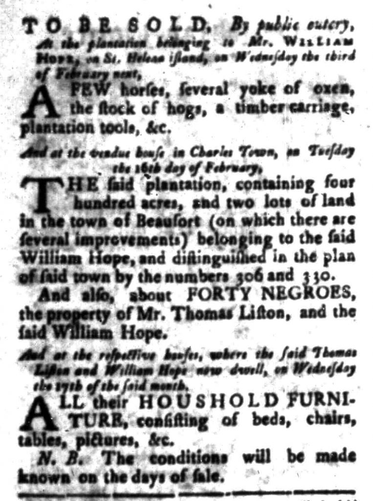 Feb 1 - South Carolina Gazette Slavery 8