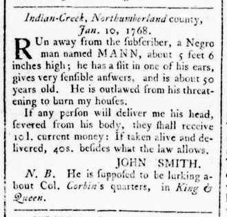 Feb 4 - Virginia Gazette Rind Slavery 3