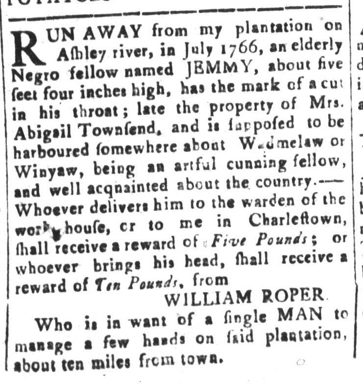 Feb 5 - South-Carolina and American General Gazette Slavery 15