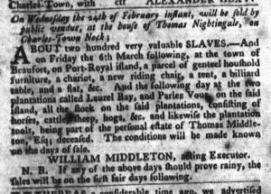Feb 9 - South-Carolina Gazette and Country Journal Slavery 9