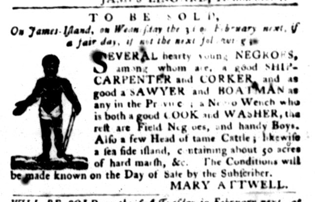 Jan 12 - South-Carolina Gazette and Country Journal Slavery 4