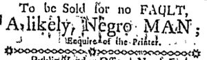 Jan 21 - Massachusetts Gazette Slavery 1