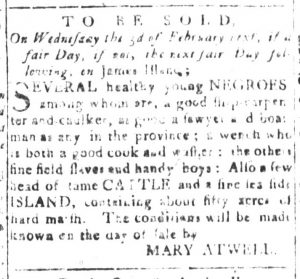 Jan 22 - South-Carolina and American General Gazette Slavery 5