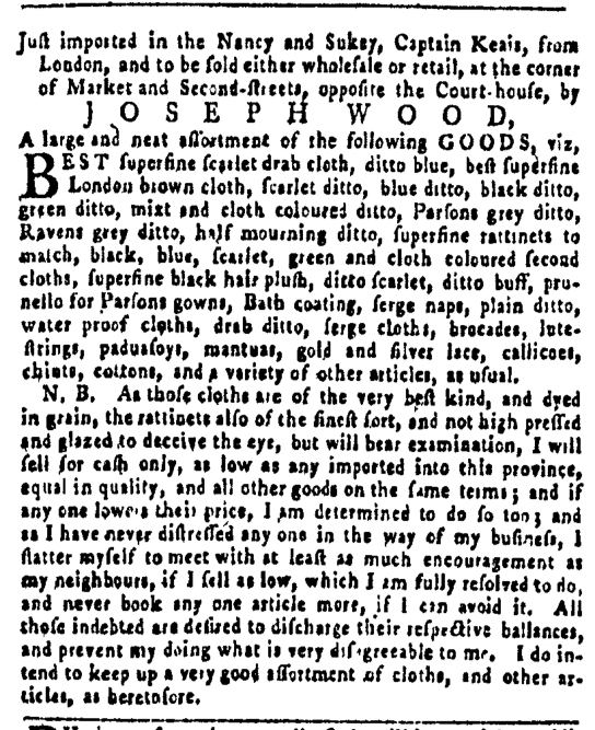 Jan 24 - 1:21:1768 Pennsylvania Gazette