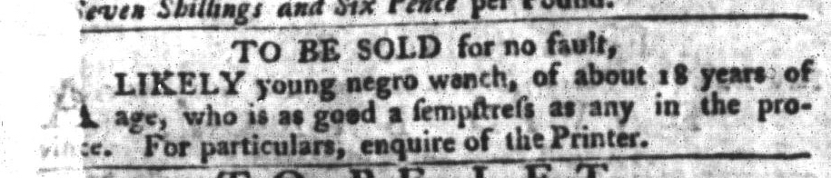 Jan 26 - South-Carolina Gazette and Country Journal Supplement Slavery 3