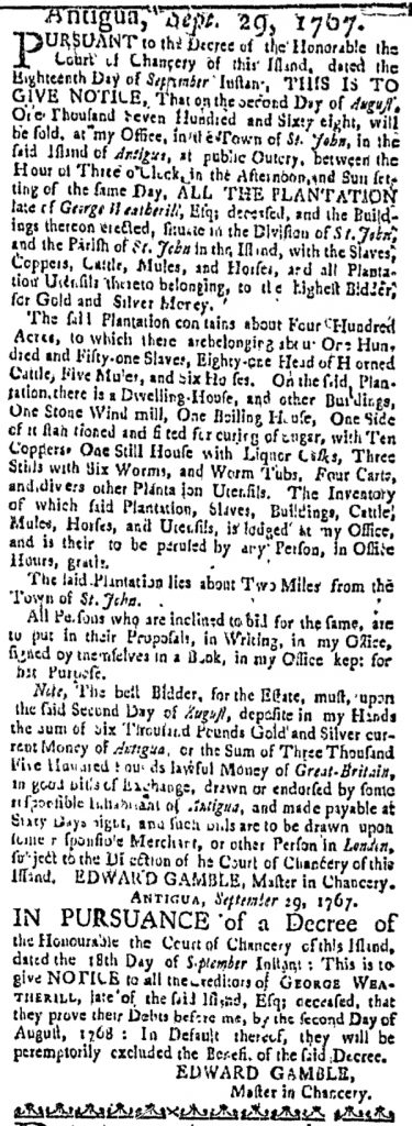 Jan 28 - Massachusetts Gazette Slavery 1