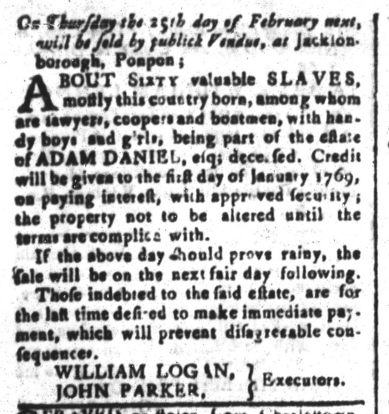 Jan 29 - South-Carolina and American General Gazette Slavery 7