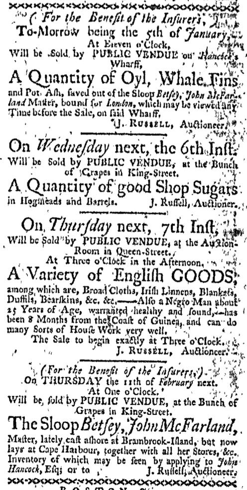Jan 4 - Boston-Gazette Slavery 3