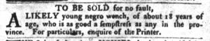Jan 5 - South-Carolina Gazette and Country Journal Slavery 3