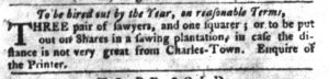 Jan 5 - South-Carolina Gazette and Country Journal Slavery 8