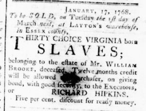 Feb 11 - Virginia Gazette Rind Slavery 4