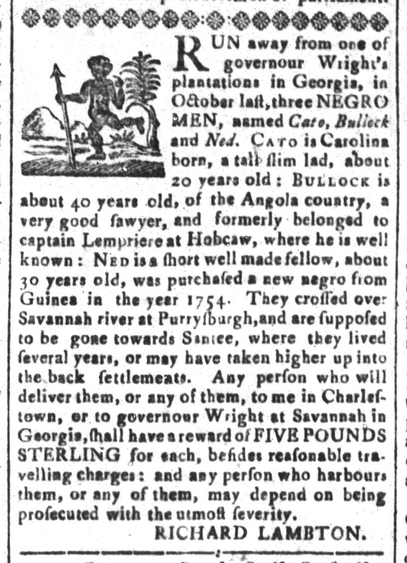 Feb 12 - South-Carolina and American General Gazette Slavery 1
