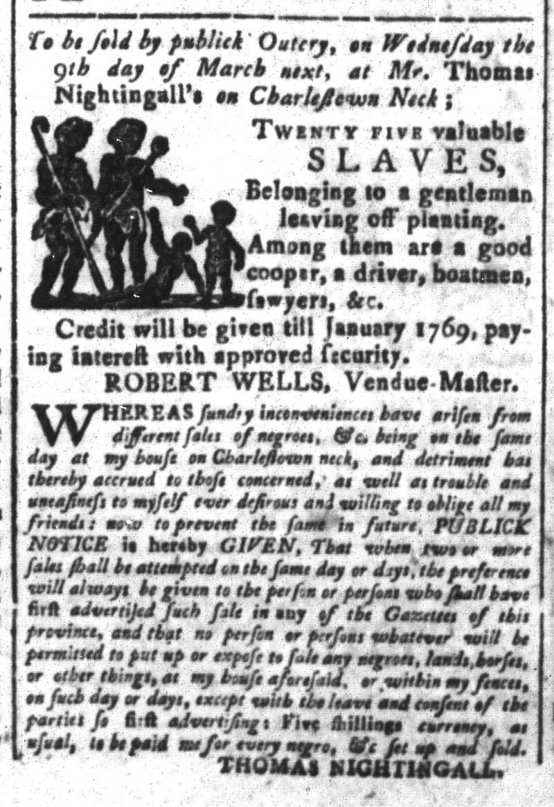 Feb 12 - South-Carolina and American General Gazette Slavery 3