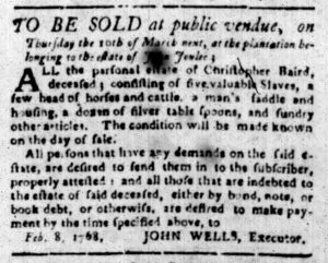 Feb 15 - South Carolina Gazette Slavery 7