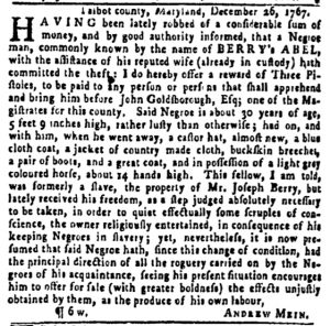 Feb 18 - Pennsylvania Gazette Slavery 2