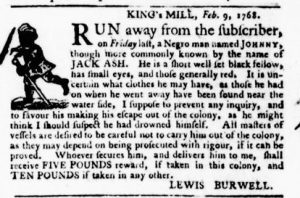 Feb 18 - Virginia Gazette Purdie and Dixon Slavery 3