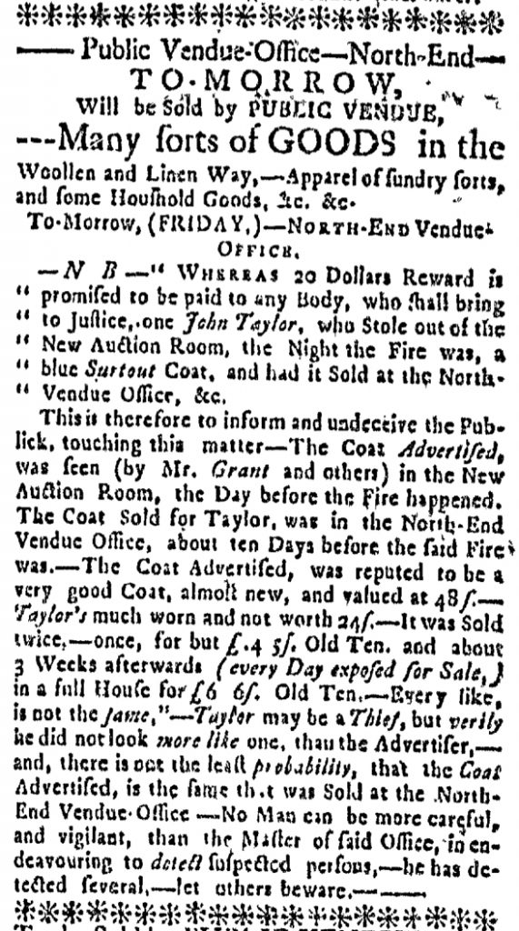 Feb 21 - 2:18:1768 Massachusetts Gazette