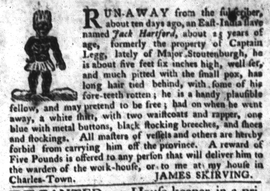 Mar 1 - South-Carolina Gazette and Country Journal Slavery 3