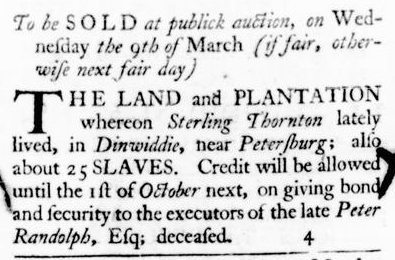 Mar 3 - Virginia Gazette Purdie and Dixon Slavery 7