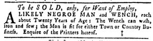 Mar 10 - Pennsylvania Gazette Slavery 1