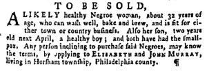 Mar 10 - Pennsylvania Gazette Supplement Slavery 1