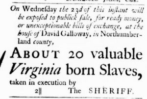 Mar 10 - Virginia Gazette Purdie and Dixon Slavery 1
