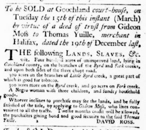 Mar 10 - Virginia Gazette Purdie and Dixon Slavery 5