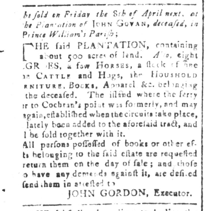 Mar 11 - South-Carolina and American General Gazette Slavery 1