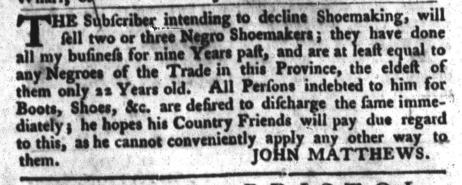 Mar 22 - South-Carolina Gazette and Country Journal Slavery 13
