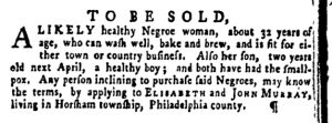 Mar 24 - Pennsylvania Gazette Supplement Slavery 1