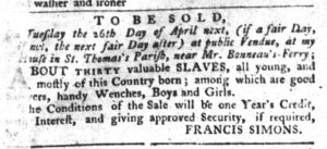 Mar 29 - South-Carolina Gazette and Country Journal Slavery 3