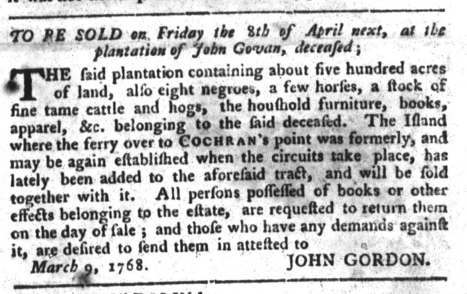Mar 29 - South-Carolina Gazette and Country Journal Slavery 8