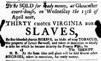 Mar 31 - Virginia Gazette Purdie and Dixon Slavery 4