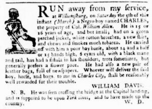 Mar 31 - Virginia Gazette Purdie and Dixon Slavery 5