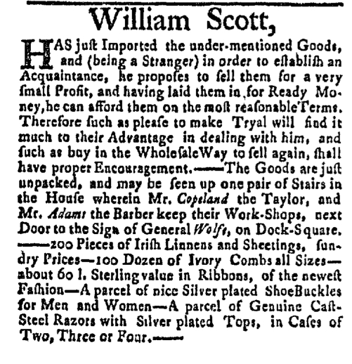 Mar 7 - 3:7:1768 Boston Post-Boy Supplement