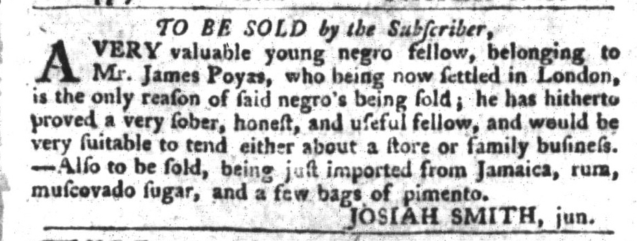Mar 8 - South-Carolina Gazette and Country Journal Supplement Slavery 2