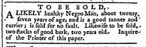 Apr 11 - Pennsylvania Chronicle Slavery 1